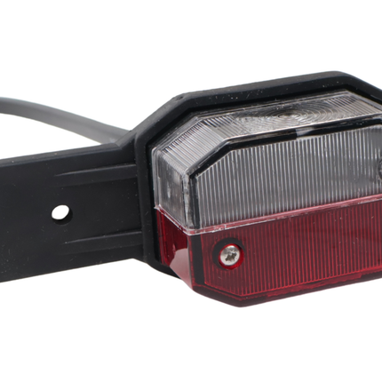 Aspock Aspöck flexipoint breedtelicht rechts - rood/wit op rubber houder met 50 cm kabel