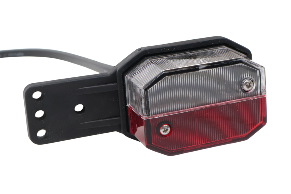 Aspock Aspöck flexipoint breedtelicht rechts - rood/wit op rubber houder met 50 cm kabel