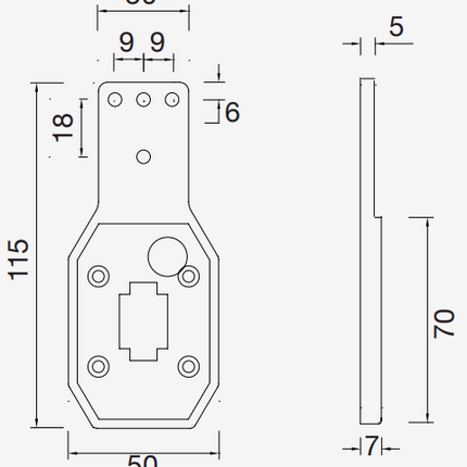 Aspock Aspock Flexipoint houder - flexibele rubberen voet