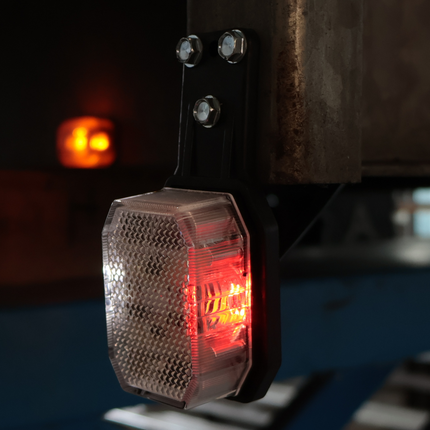 Aspock Aspock Flexipoint LED breedtelicht links - rood / wit op kleine rubber houder met 0,5m kabel