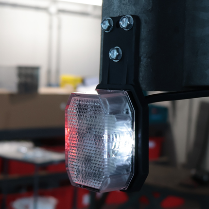 Aspock Aspock Flexipoint LED breedtelicht rechts - rood / wit op kleine rubber houder met 0,5m kabel