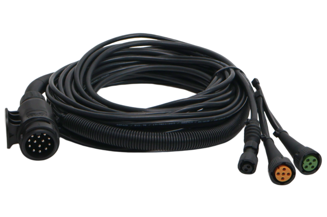 Aspock Aspöck hoofdkabel - 6 meter - 13 polig - 2x 5 polige connector - inclusief aftakkingen 4 meter 2P & oplaadkabel