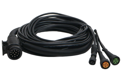 Aspock Aspöck hoofdkabel - 6 meter - 13 polig - 2x 5 polige connector - inclusief aftakkingen 4 meter 2P & oplaadkabel