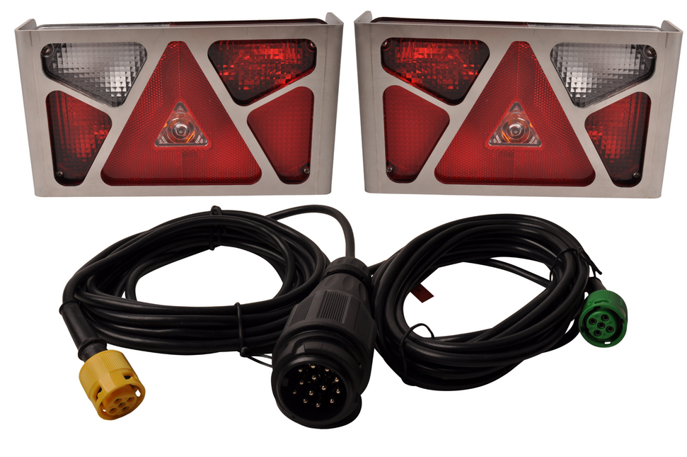 Aspock Aspock Multipoint 5 verlichtingsset  inclusief RVS beschermrekken - 13 polig - kies de gewenste hoofdkabel