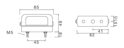 Aspock Aspock Regpoint kentekenverlichting - 800 mm connector aansluiting