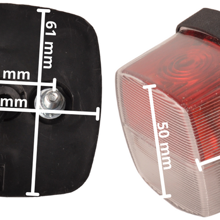 Aspock Aspock squarepoint breedtelamp rood/wit - 2 meter DC kabel 2x0,75 mm²