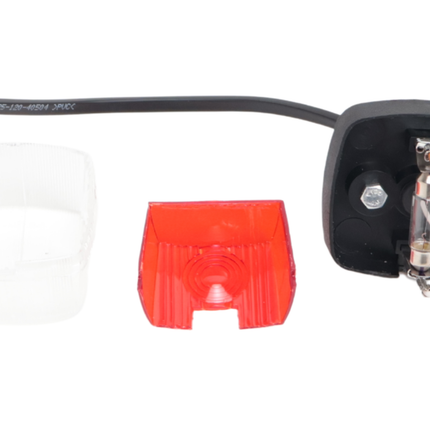 Aspock Aspock squarepoint breedtelamp rood/wit - 2 meter DC kabel 2x0,75 mm²