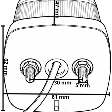 Aspock Aspock Squarepoint wit met 50 cm DC-kabel