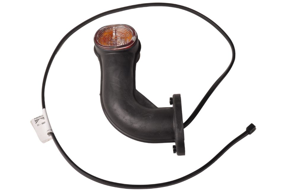 Aspock Aspock Superpoint 2 - Links/Rechts- haakse hoek - wit/oranje/rood - platte kabel