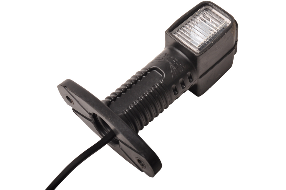 Aspock Aspock Superpoint 4 kort - links  - wit/rood/oranje - LED - 100 cm platte kabel - rechte houder