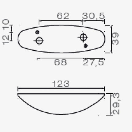 Aspock Flexipoint 2 markeringslicht rood/wit - 250 cm kabel