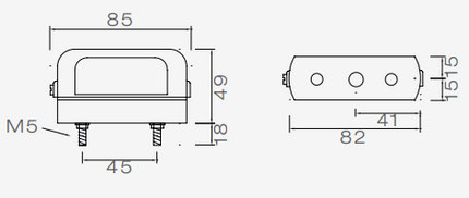 Aspock Kentekenverlichting  - 30x82x49 mm