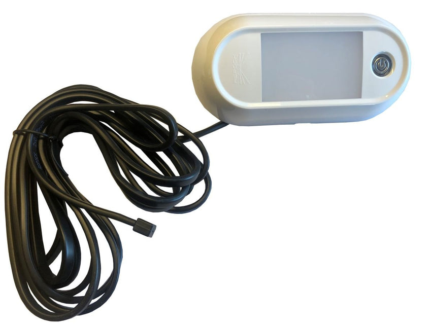 Aspock LED binnenverlichting 12/24V - blauw of wit licht - met 350 mm DC kabel