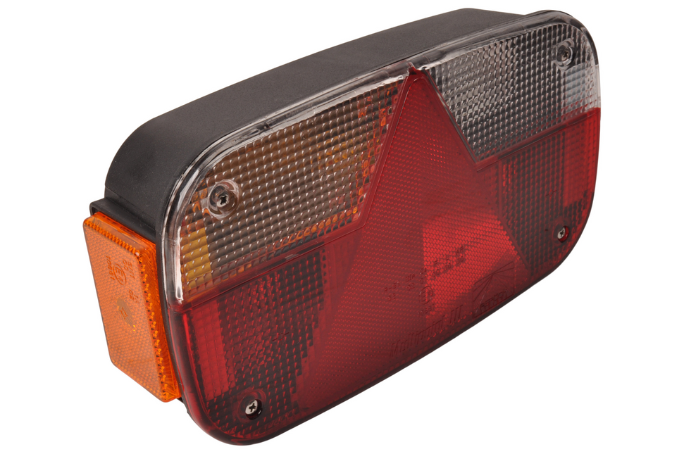 Aspock Multipoint 3 achterlicht links inclusief reflector - 8 polig - 244x138x60 mm - voorzien van Aspöck connector aansluiting