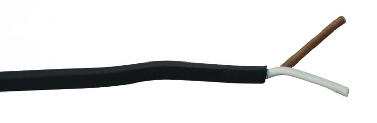 Aspock Platte kabel 2-aderig voor Aspöck per meter - 2x0,75 mm²