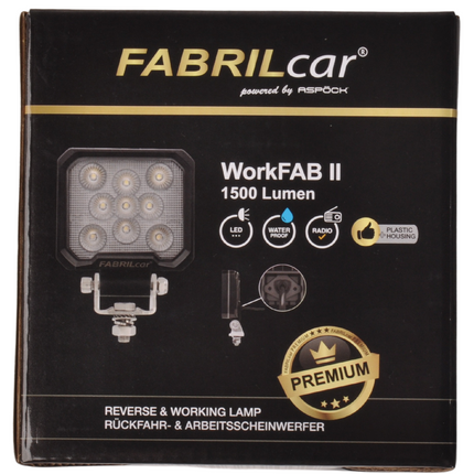 Aspock Premium LED werklamp aanhanger - 1500 lumen - 9 leds - 138x110x40 mm