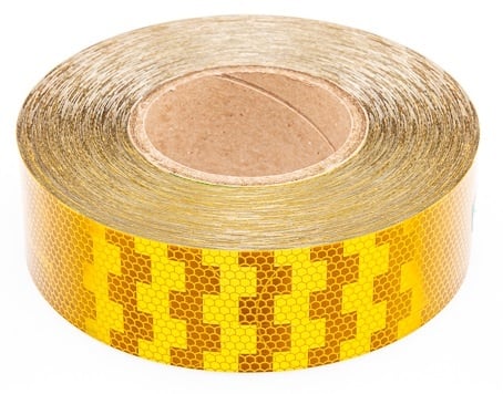 Avery 50 meter reflecterende tape voor harde ondergrond - oranje/geel