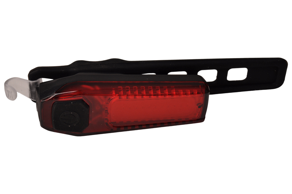 Benson bike parts Robuuste oplaadbare LED fietsverlichting met grote lichtopbrengst - rood - inclusief micro USB kabel
