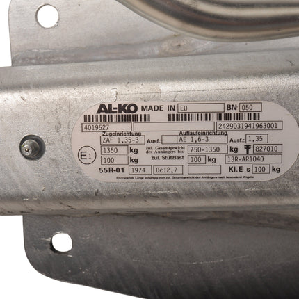 BPW BPW oplooprem aanhanger - ZAF 1,35-3 - maximaal trekvermogen: 1350 kg - V-dissel aansluiting