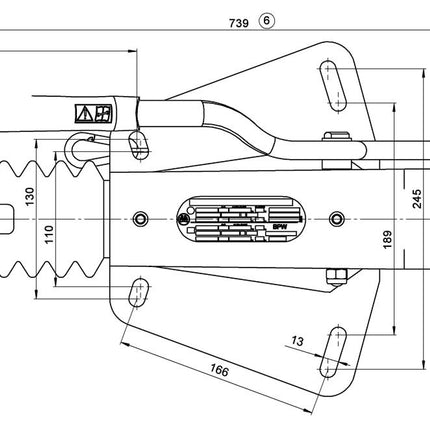 BPW BPW oplooprem aanhanger ZAF2,0-3 - 2000 kg maximaal trekvermogen - bovenbouw - inclusief neuswielconsole