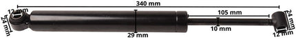 BPW Oploopremdemper ZAF 2,8-2 Lengte 340 mm
