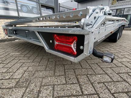 Brian James Brian James T autotransporter - 550x224 cm laadoppervlakte -3500 kg bruto laadvermogen -  hydraulisch kantelbaar met oprijklep