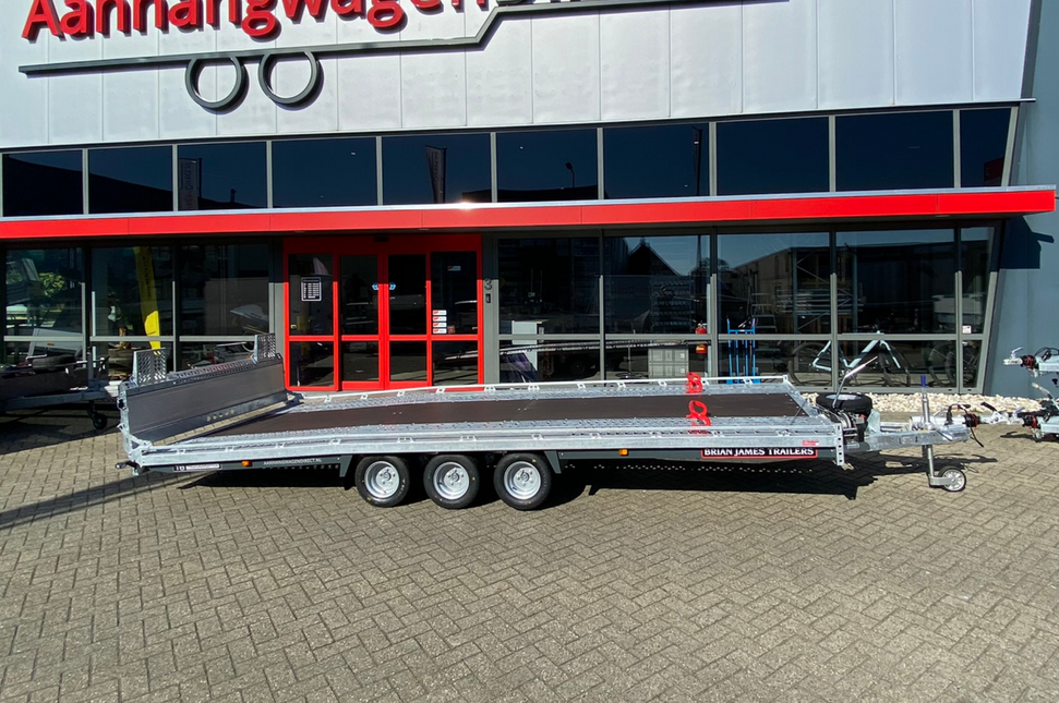 Brian James Brian James T6 autotransporter - 500x210 cm laadoppervlakte -3500 kg bruto laadvermogen -  Hydraulisch kantelbaar met oprijklep