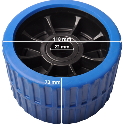 Cantonal 118x73 mm kimrol blauw 22 mm naafdiameter