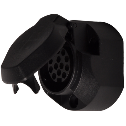 Cantonal 13-polige stekkerdoos - inclusief afdichtingsrubber - inclusief microswitch voor mistachterlicht