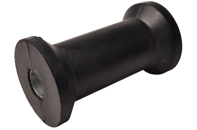 Cantonal 136x75 mm kielrol zwart 22 mm naafdiameter