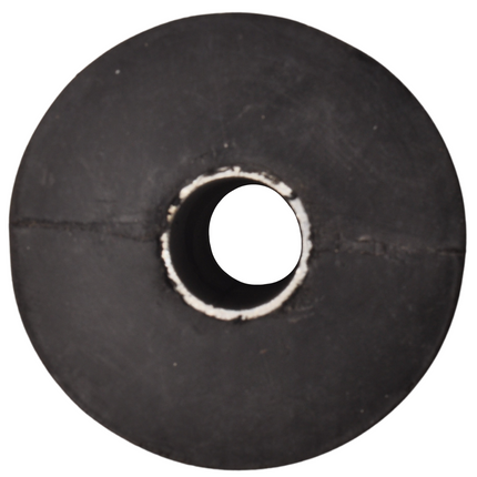 Cantonal 136x75 mm kielrol zwart 22 mm naafdiameter