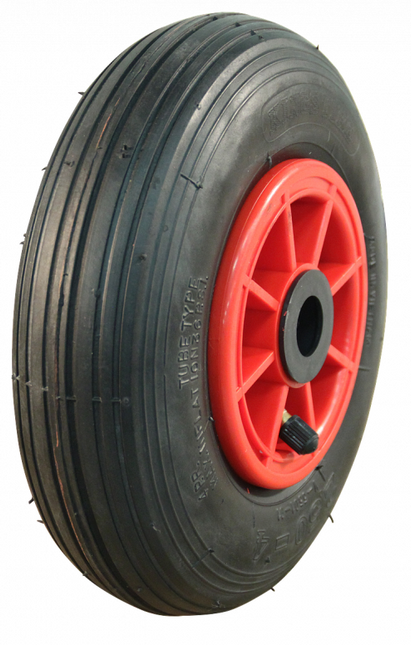 Cantonal 2.50-4 steekwagenwiel - luchtband en kunststof velg - 75 kg maximale belasting - 20 mm asgat/naafdiameter - inclusief rollager