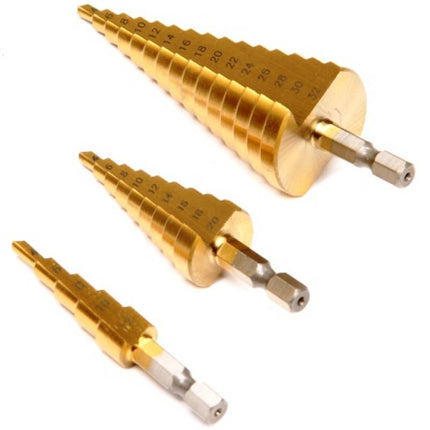 Cantonal 3 stuks stappenboren plaatfrezen met titanium coating