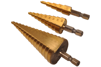 Cantonal 3 stuks stappenboren plaatfrezen met titanium coating