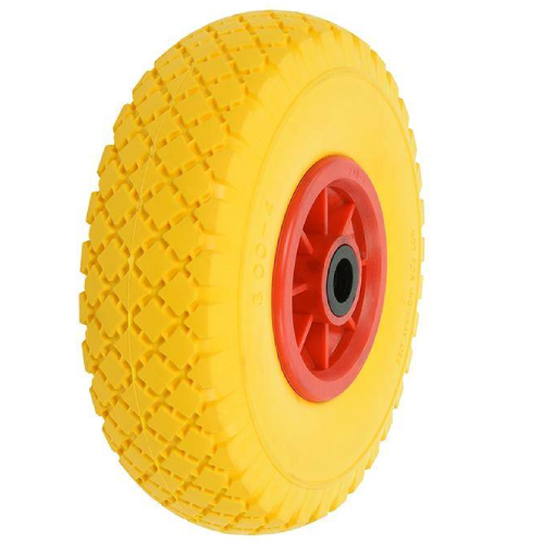 Cantonal 3.00-4 steekwagenwiel - massief/anti-lek band en kunststof velg - 100 kg maximale belasting - 20 mm asgat/naafdiameter - inclusief rollager