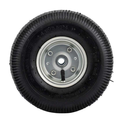 Cantonal 3.50-4 steekwagenwiel - luchtband en stalen velg - 75 kg maximale belasting - 16 mm asgat/naafdiameter - inclusief kogellager