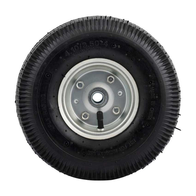 Cantonal 3.50-4 steekwagenwiel - luchtband en stalen velg - 75 kg maximale belasting - 16 mm asgat/naafdiameter - inclusief kogellager