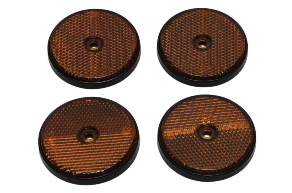 Cantonal 4 oranje/gele Cantonal reflectoren 60 mm schroefgaten rond