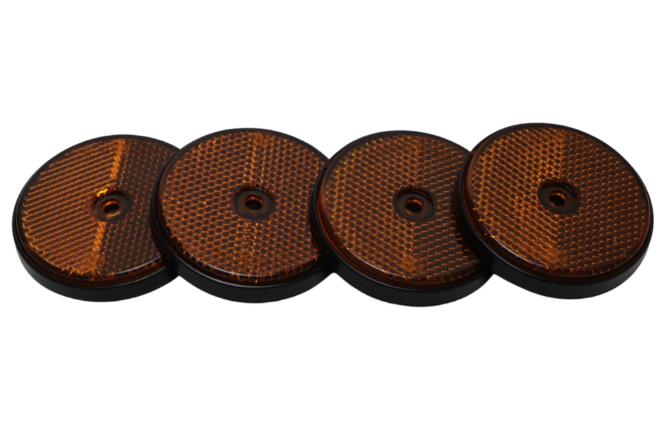 Cantonal 4 oranje/gele Cantonal reflectoren 60 mm schroefgaten rond