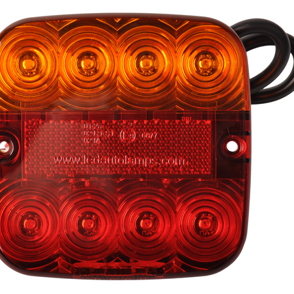 Cantonal Achterlicht 5 functies 107x107x23 mm - LED