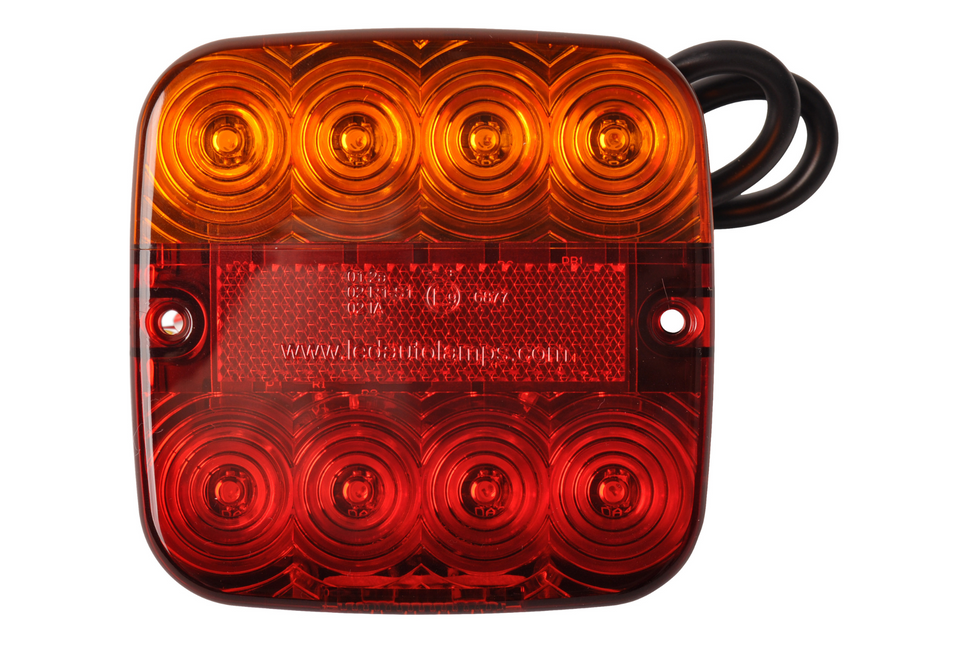 Cantonal Achterlicht 5 functies 107x107x23 mm - LED