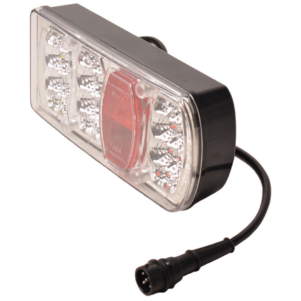 Cantonal Achterlicht Aspöck connector 228x100x53 mm - volledig LED en Plug&Play - rechts