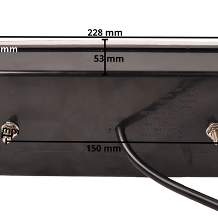 Cantonal Achterlicht - Cantonal LED - links - 228x100x53 mm - 5-polige connector