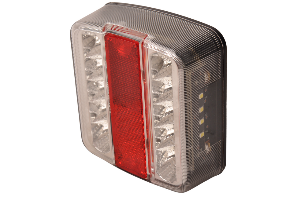 Cantonal Achterlicht - Cantonal LED - links/rechts - 4 functies - 105x98x35 mm - 5-polige connector