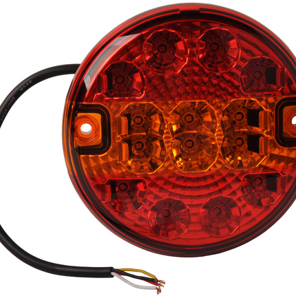 Cantonal Achterlicht - Cantonal LED - rond plat - 140x35 mm - losse draad aansluiting