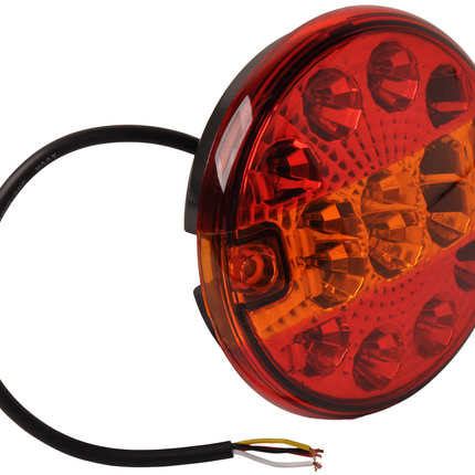 Cantonal Achterlicht - Cantonal LED - rond plat - 140x35 mm - losse draad aansluiting