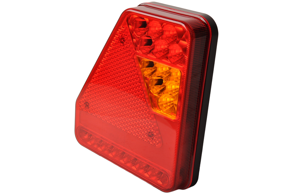 Cantonal Achterlicht - Glotrac - LED - links - 208x188x40 mm - inclusief mistlamp en driehoekreflector