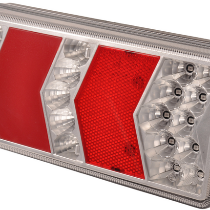 Cantonal Achterlicht - Glotrac - LED - links - 230x105x40 mm - inclusief mistlamp en reflector