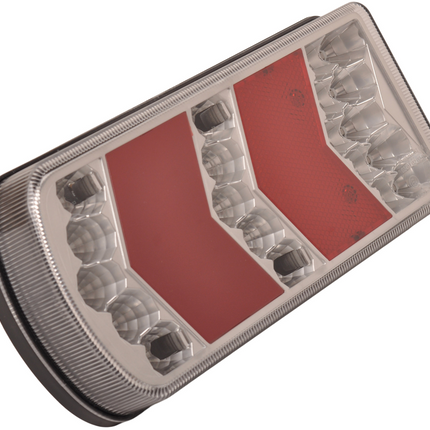 Cantonal Achterlicht - Glotrac - LED - links - 230x105x40 mm - inclusief mistlamp en reflector