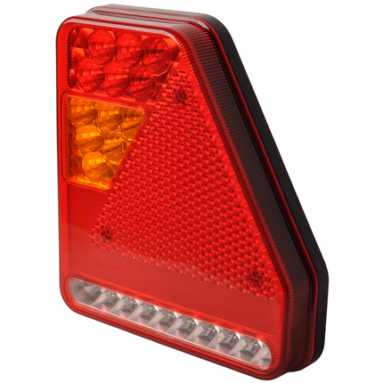 Cantonal Achterlicht - Glotrac - LED - rechts - 208x188x40 mm - inclusief achteruitrijverlichting en driehoekreflector